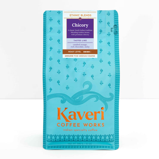Single origin, Specialty Indian Coffee. Rich and creamy, 80% Premium coffee and 20% Chicory blend