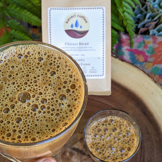 Single origin, Specialty Indian Coffee. Chicory blend. Iced Kaapi